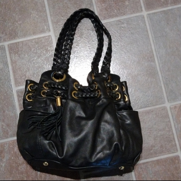 Michael kors Gold hardware braided tassel detailed leather shoulder bag - Picture 1 of 12
